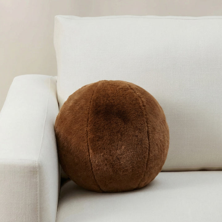 Ball-shaped Pillow — Rabbit Fur