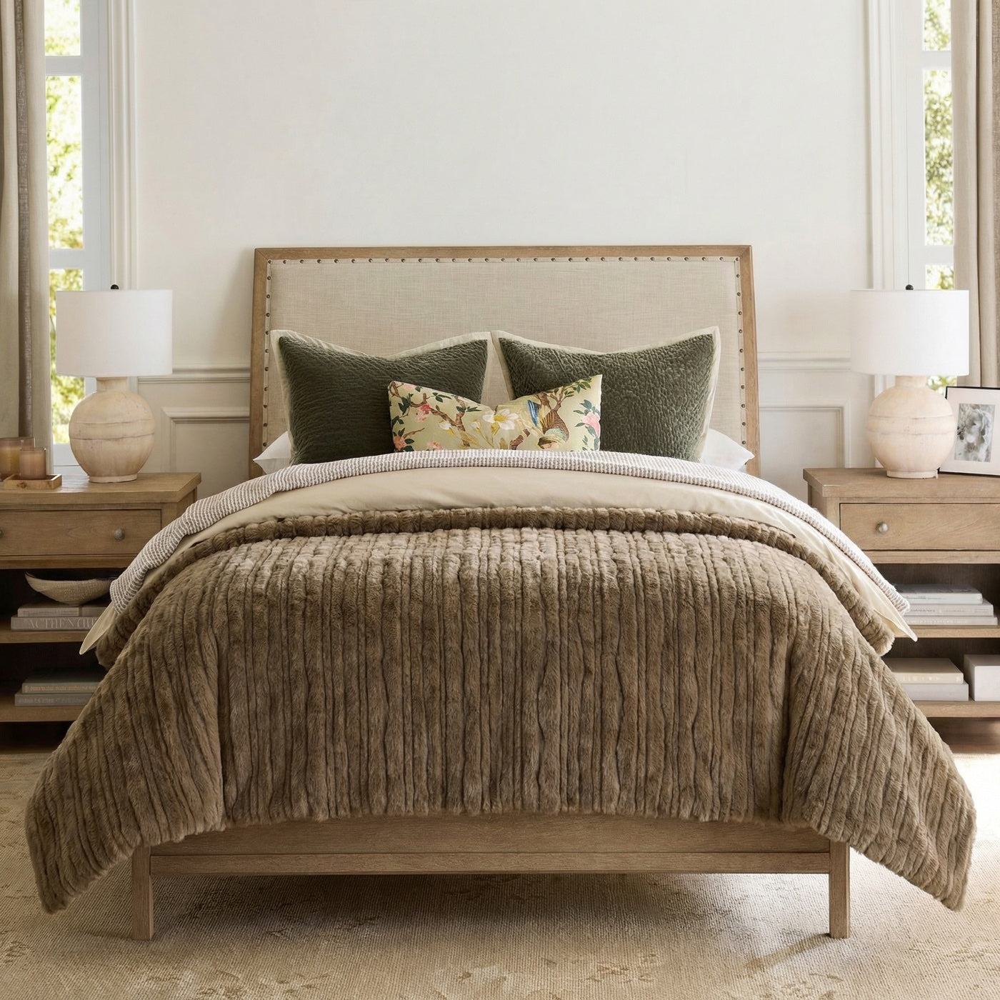 Quilt / Comforter — Brushed Pattern Rabbit Fur