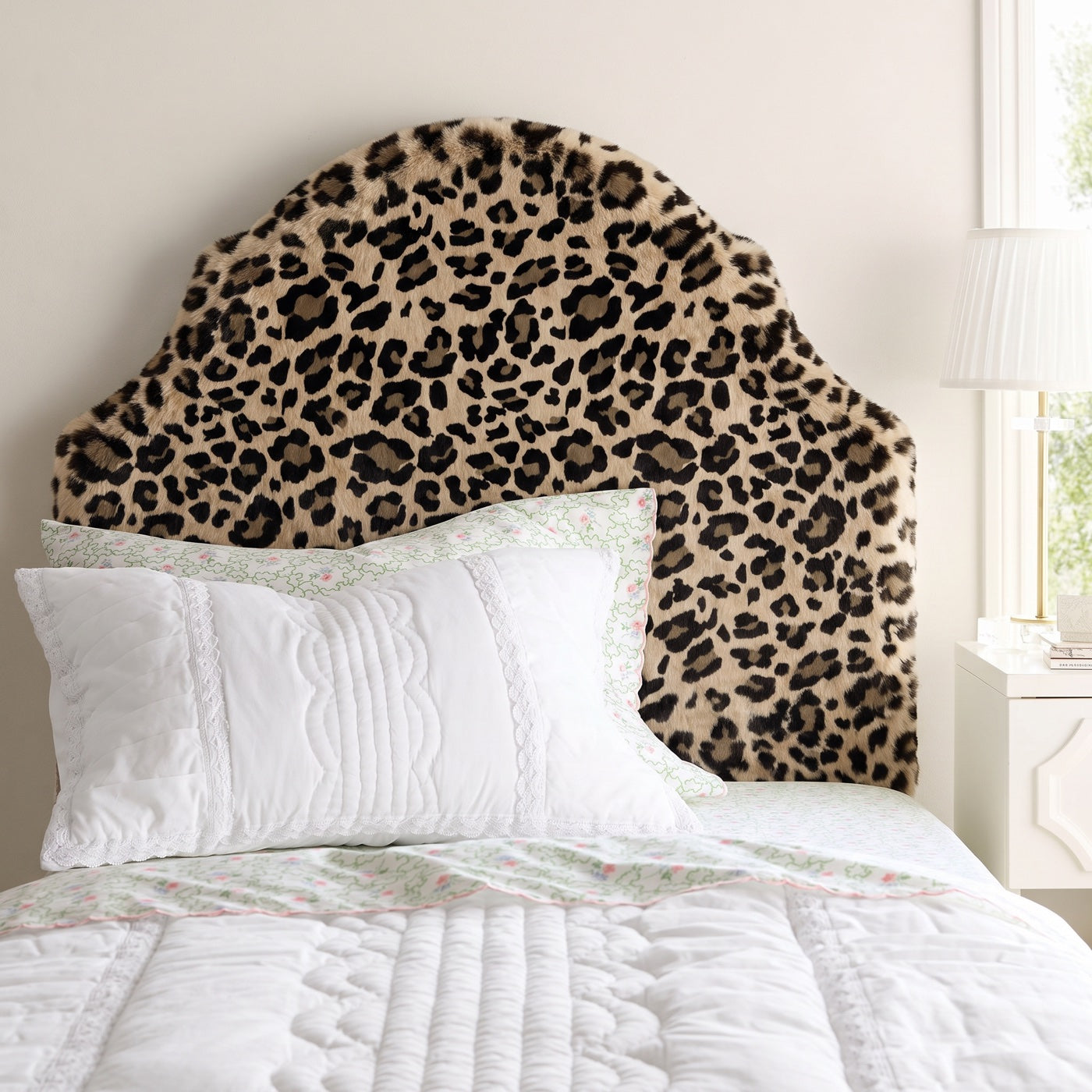 Headboard Pillow — Printed Rabbit Fur