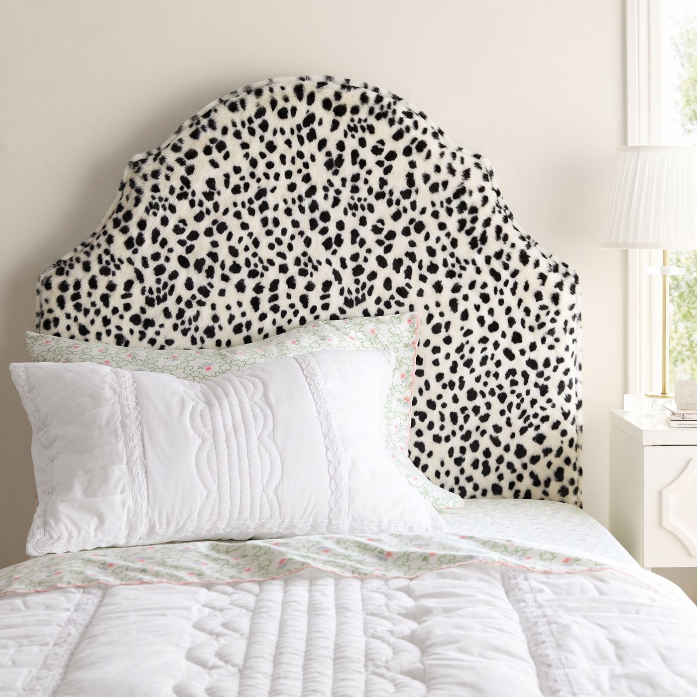 Headboard Pillow — Spotted Rabbit Fur Print