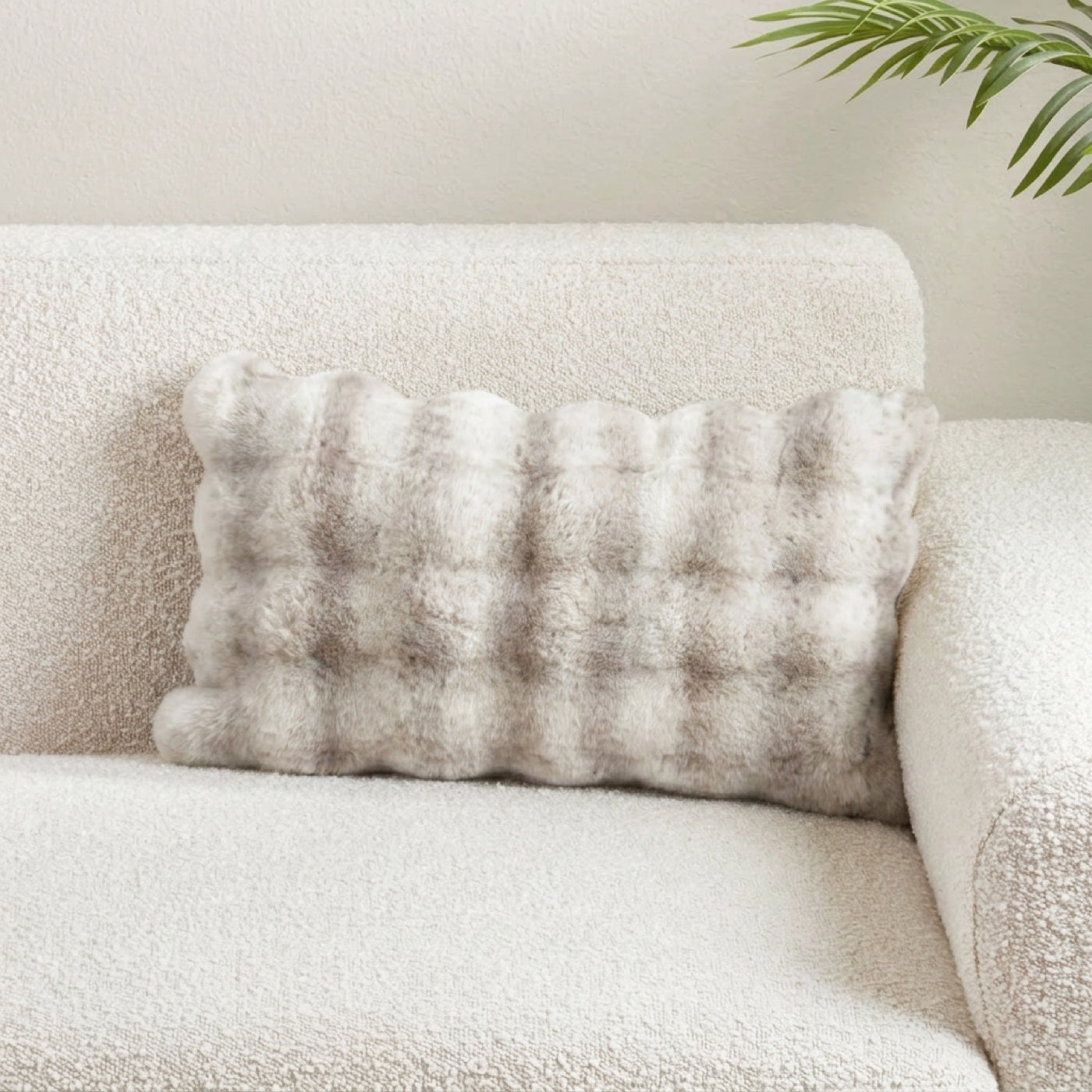 Lumbar Pillow — Sheared Rabbit Fur