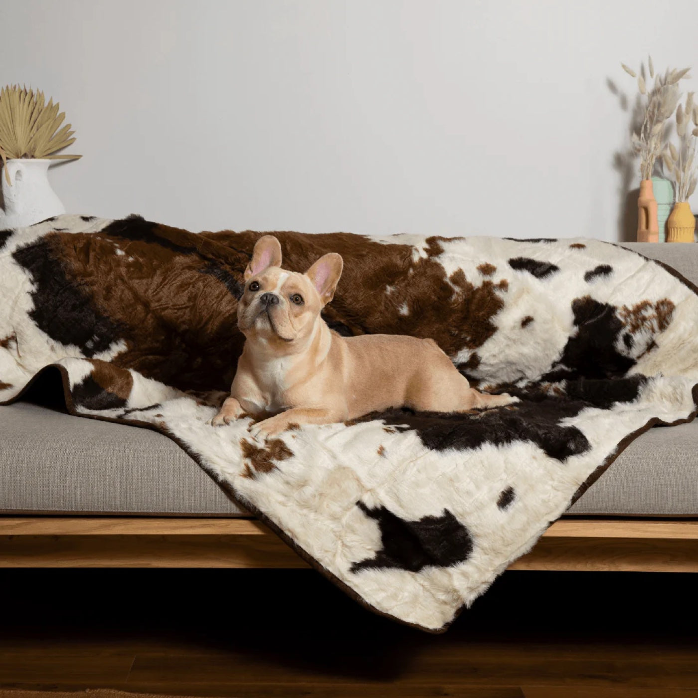 Pet Throw / Pet Blanket — Printed Faux Rabbit Fur