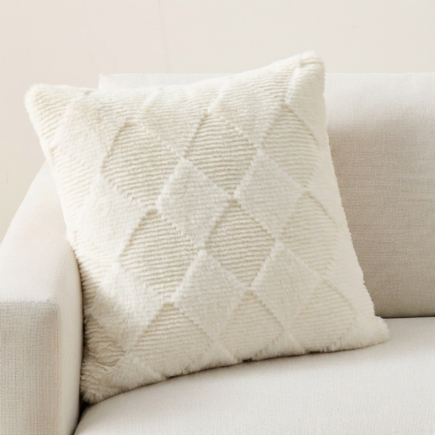 Square Cushion — Rabbit Fur